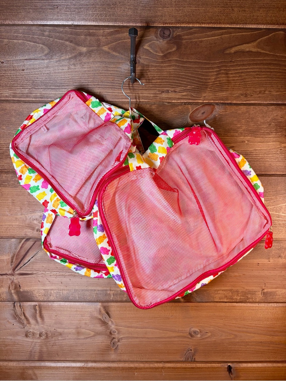 Kids 3-Pack Gummy Bear Travel Packing Organizer Bag Cubes- Gummy Bear Print ❤️